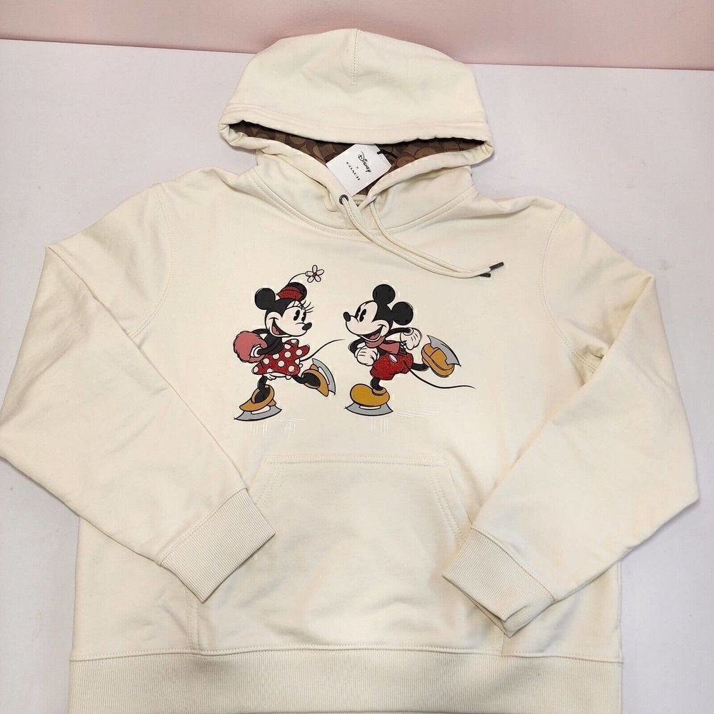 NWT Disney X Coach WOMEN'S Ice Skate Motif Hoodie CL692 S Small